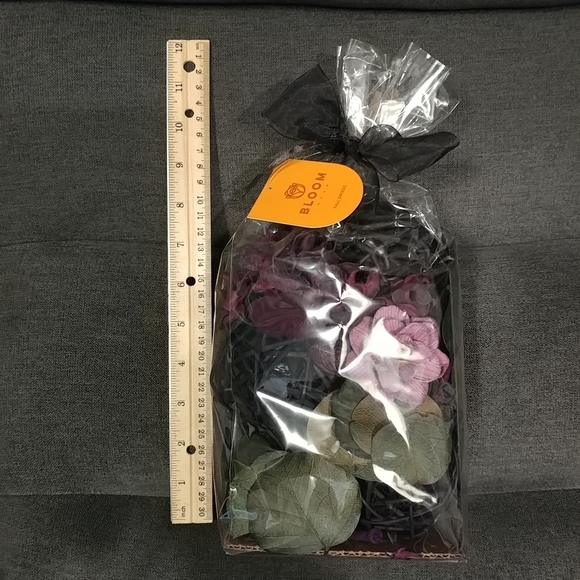 Bloom Room Bowl Filler Ball & Dried Floral Plum Purple Black Green Home Decor - Picture 10 of 12